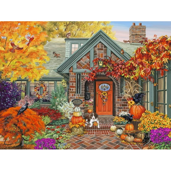 Vermont Christmas Company Autumn Greeting Jigsaw Puzzle 500 Piece