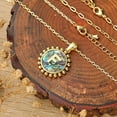 thumbnail image 2 of VAKKI 14K Gold Plated Initial Necklace Womens Purple Abalone Shell Coin Pendant Initial letter Necklace Pendant, 2 of 5
