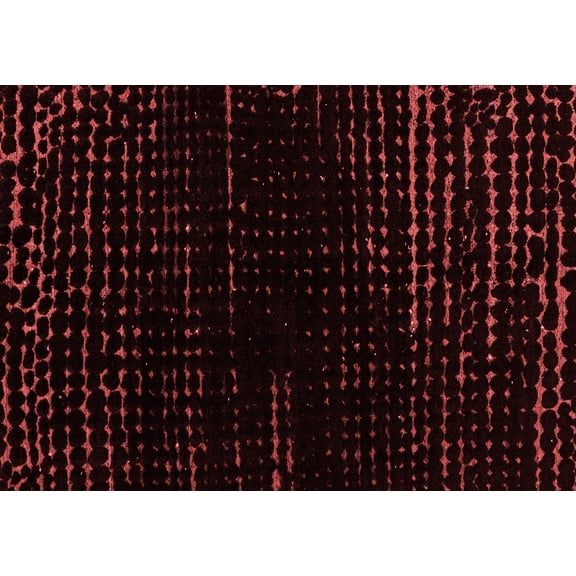 Ahgly Company Indoor Rectangle Abstract Red Modern Area Rugs, 5' x 7'