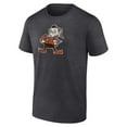 thumbnail image 2 of Men's Charcoal Cleveland Browns Brownie The Elf Throwback Logo T-shirt, 2 of 3
