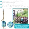 thumbnail image 2 of Sunnydaze Natural Melody 7.5" Turquoise Glass Speckled Wind Chime Bell, 2 of 9
