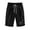 Black, variant on Gkeoshab Shorts for Women Women's Summer Cotton High Waist Shorts Plus Size Tie Knot Design Breathable Beach Style with Pockets Loose Fit Knee Length