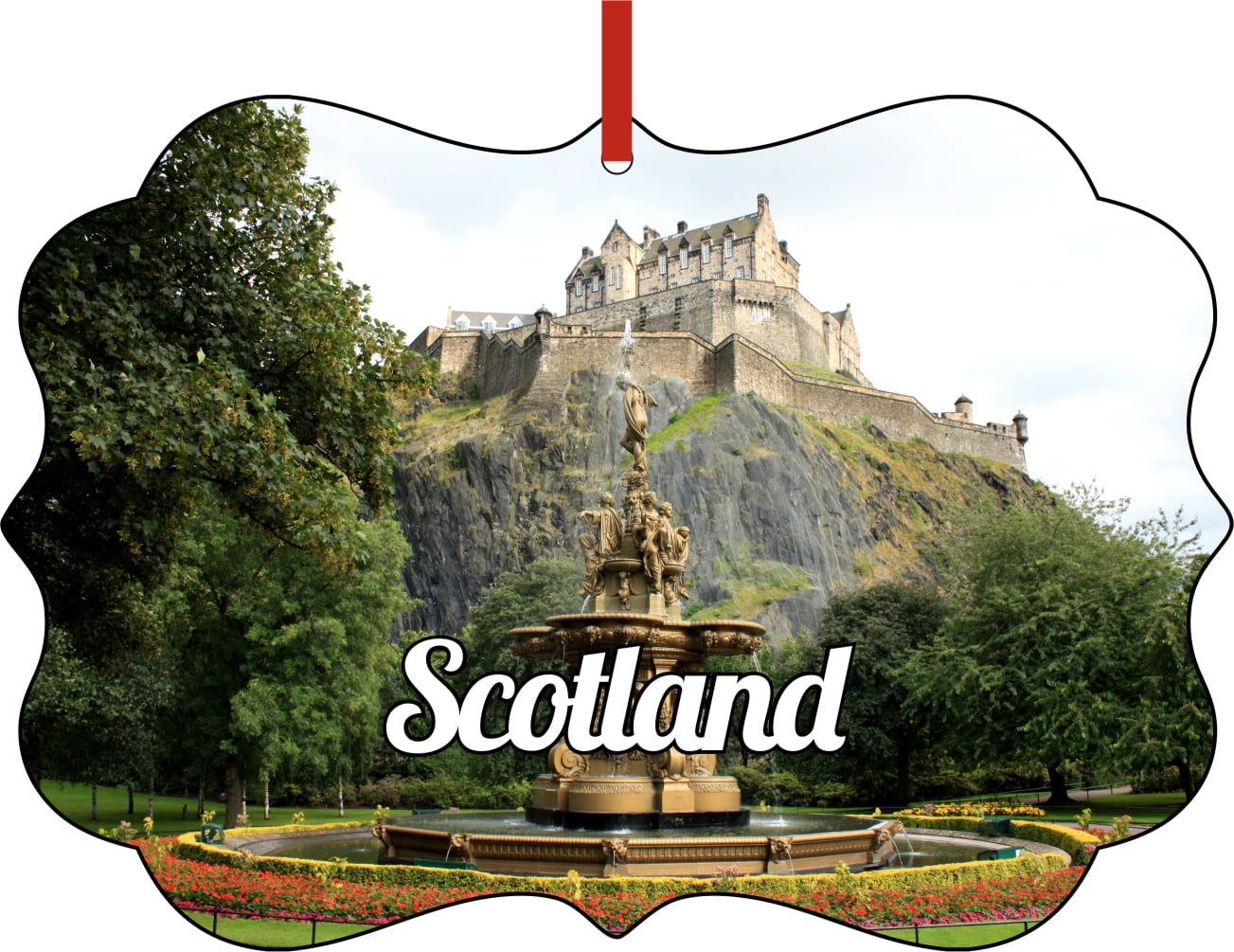Christmas Ornaments Travel Scotland Edinburgh Castle Scenic Ornament