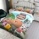 thumbnail image 3 of Brown y Amigos Conjunto de sábanas temático, trío de piezas, cómodo y amigable con la piel, diseño único, regalo de decoración para el hogar para familiares, amigos y fans,140cm *210cm, 3 of 6