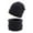 Black, variant on UngA 2Pcs Kids Winter Hat and Scarf Set Toddler Soft Slouchy Hat Fleece Lined Scarf for Boys Girls (Navy,4-10 Years)