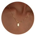 thumbnail image 1 of Nouveau Collier Pendentif Alphabet Carré A-Z pour Femmes Chaîne Clavicule Initiale en Acier Inoxydable Collier Bijoux, 1 of 6