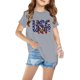 thumbnail image 2 of Vestido Corto de Verano Niños Niños Niñas Camiseta de Algodón Cuello Redondo Lindo Día de la Independencia Imprimir Top, 2 of 6