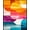 Orange, Pattern 6, variant on ODIKA 4'x6' Machine Washable Non-Slip Area Rug, Lush Meadow Inspired Abstract Geometric with Motifs High Traffic Rug, Green, 144066