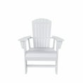 thumbnail image 5 of WestinTrends Dylan Adirondack Outdoor Dining Set for 4, All Weather Poly Lumber Patio Table and Chairs Set of 4, 47" Trestle Round Dining Table and Seashell Adirondack Dining Chair, White, 5 of 8