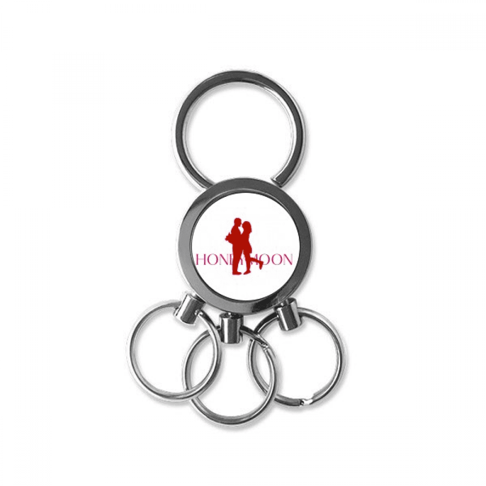 Husband Wife Ttogether Spend Time Together Stainless Steel Metal Key Holder Chain Ring Keychain