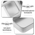 thumbnail image 3 of Raindrops 4Set Trading Card Storage Case Silver Iron Organization Card Games, 3 of 8