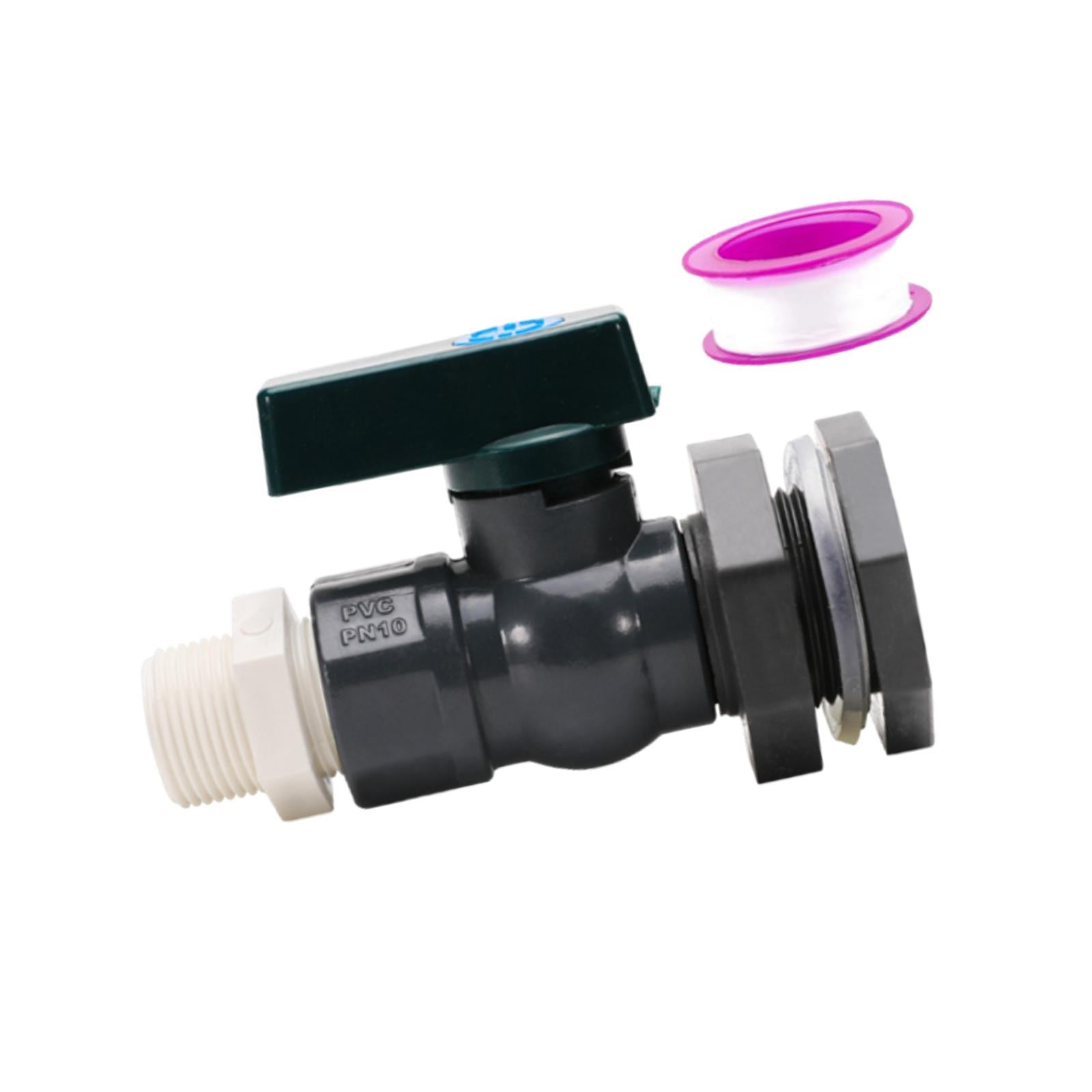MAGIDEAL 6x3/4inch PVC Water Container Rain Barrel Spigot for Garden Barrel Pools Tubs With White Silk