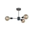 thumbnail image 5 of Woodbridge Lighting Ethan 3-light Steel Metal Chandelier in Satin Nickel/Black, 5 of 5