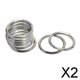thumbnail image 1 of Llaveros de acero inoxidable de alta resistencia - Paquete económico de 20 2 piezas, 1 of 8