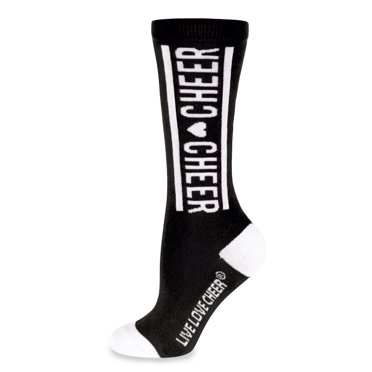 Chasse Knee-High Cheer Sock Blk/Wht Adult