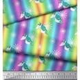 thumbnail image 3 of Soimoi Japan Crepe Satin Fabric Flower & Unicorn Face Fabric Prints by Yard 42 Inch Wide, 3 of 3