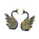 thumbnail image 5 of 2 estatuas de cisne, adornos de escritorio, colección de decoraciones, figuritas decorativas, esculturas de animales para gabinete de boda, oficina y Azul, 5 of 8