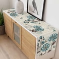 thumbnail image 4 of Blue Tulip Table Runner - 72 Inch Long, Kitchen Dining Table Runner Dresser Scarves, Vintage Flowers Butterfly Plants Beige Rustic Farmhouse Decor for Coffee Tables Wedding Party Banquet, 4 of 8