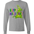 thumbnail image 3 of Inktastic Happy Mardi Gras Big and Little Alligators with Beads Long Sleeve T-Shirt, 3 of 5