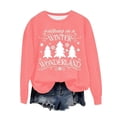 thumbnail image 4 of Cyber&Monday Deals pimelu Christmas Sweater Clearance Trendy Letter Print Christmas Shirts Women Fashion Christmas Graphics Sweatshirt Plus Size Round Neck Long Sleeve Ladies Pullover Tops, 4 of 4