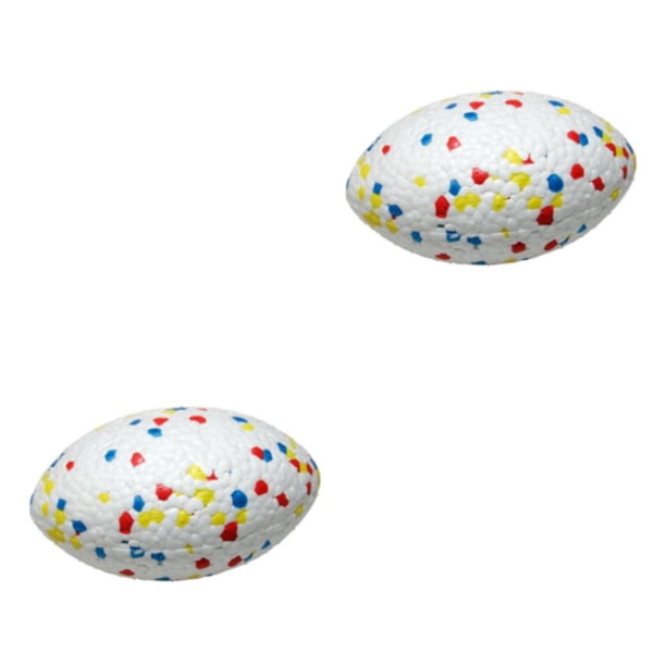 Methold Pelotas de juguete ETPU fáciles de masticar resistentes a mordeduras para el cuidado de mascotas productos interactivos para mascotas rugby 14cm 2Conjunto
