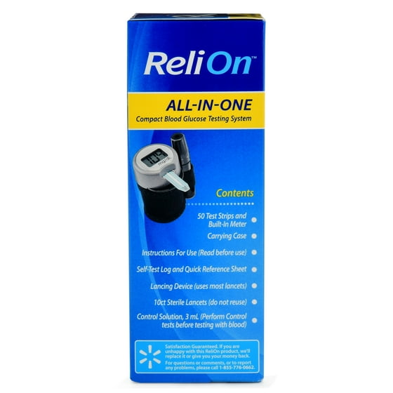 relion all in one compact blood glucose testing system walmart com
