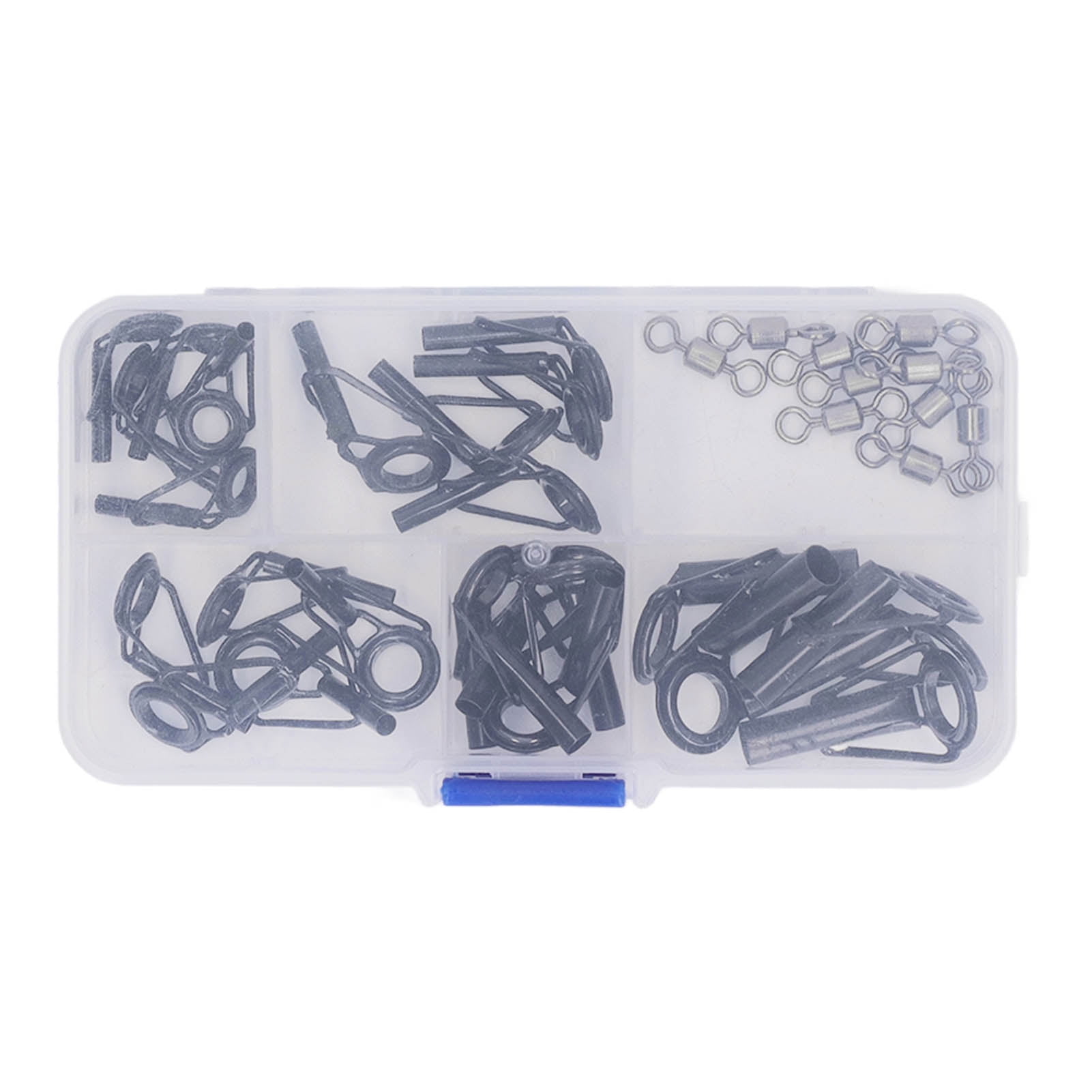 Fishing Rod Guides, Anti Tangled Ceramic Guide Set Stainless Steel Frame With Storage Box For