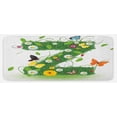 thumbnail image 1 of Letter Z Kitchen Mat, Fresh Summer Garden Flower Bed and Butterflies Colorful Wings Leaves, Plush Decorative Kitchen Mat with Non Slip Backing, 47" X 19", Green Multicolor, by Ambesonne, 1 of 1