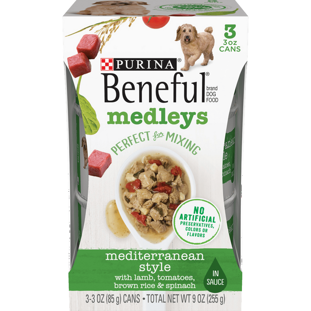 (24 Pack) Purina Beneful Wet Dog Food, Medleys Mediterranean Style With