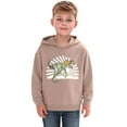 thumbnail image 4 of LRen Boy Hoodies Size 10 Dinosaur Cotton Long Sleeve Kids Pullover Graphic Long Sleeve Hoodie Sweatshirts with Pocket for Kids,12-13 Years,X3-Khaki, 4 of 4