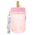 thumbnail image 1 of Faithtur Water Bottle Translucent Water Cup with Straw and Shoulder Strap, 1 of 8