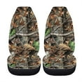 thumbnail image 2 of Xoenoiee 2 Piece Universal Camo Car Seat Cover for Women Men, Realistic Forest Camouflage Print Car Seat Covers for Front Seat, Soft Bucket Auto Seat Protector Covers, 2 of 6