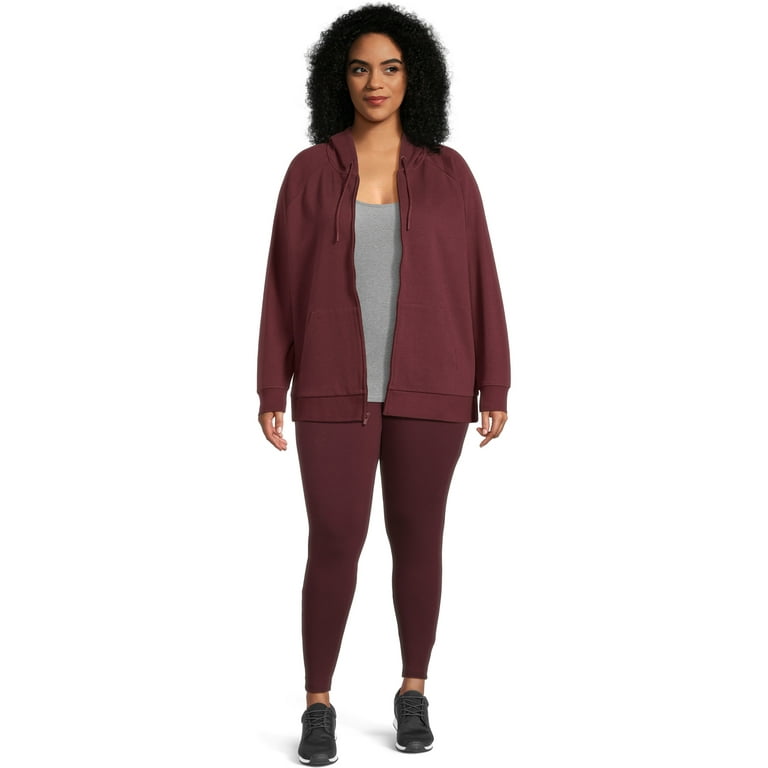 Terra Sky Women s Plus Size Full Zip Fleece Hoodie Walmart