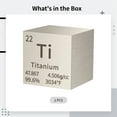 thumbnail image 5 of Titanium Cube 10 mm, Element Cubes with Atomic Symbol Ti, High Purity 99.95%, Perfect for Science Demonstrations and Educational Displays, Includes 1 Piece, 5 of 5
