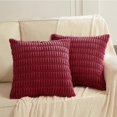thumbnail image 1 of Fundas de almohada decorativas Fancy Homi Burgundy Corduroy 55x55 cm, 1 of 7