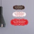 thumbnail image 3 of Signs ByLITA Designer No Trespassing Private Property Sign All Deliveries to Main House Front Door Sign (Black) - Medium, 3 of 5