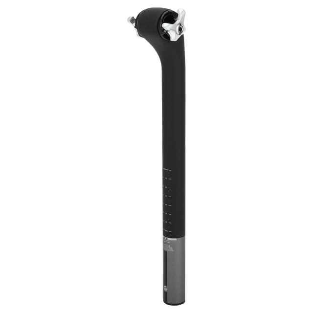 Postes de sillín de bicicleta Unique Bargains 27.2x400mm con offset de 20 grados, negro mate de fibra de carbono