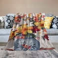 thumbnail image 2 of Fenyluxe Flowers Print Throw Blanket Flannel Lightweight Soft Blanket 60x80in, 2 of 6