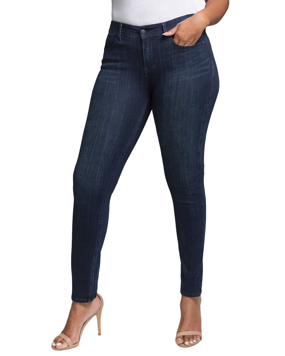 NYDJ - Curves 360 By NYDJ Womens Boost Skinny Jeans 4 Julios - Walmart ...