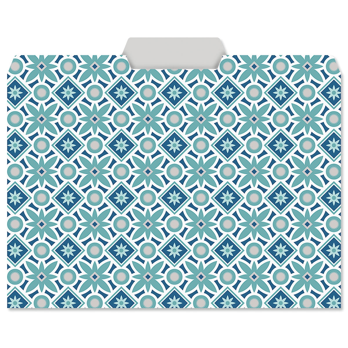 Current File Folders, Coastal Blues, Staggered Tabs, 9-1/2 x 11-3/4, Set of 24