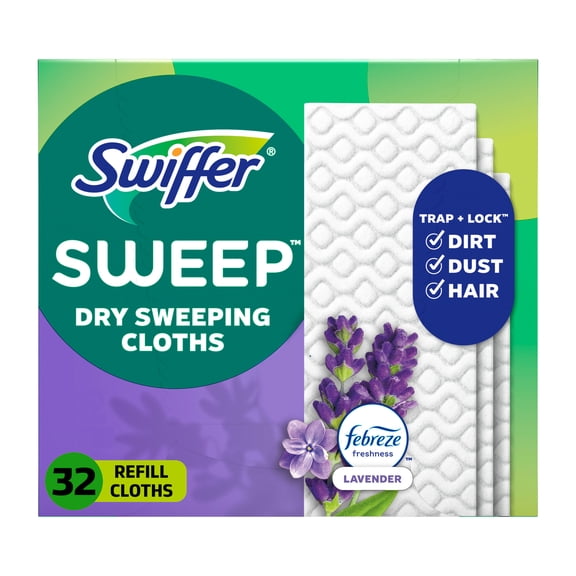 Swiffer Sweeper Dry Pad Refills, Lavender Scent, 32  Count