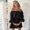 Black, variant on FcBaudy Short Sleeve Round-Neck Dress,Womens Dresses,Summer Dresses for Women Women Flare Sleeve Off Shoulder Holiday Dress Ladies Summer Dress Black/S Women Dress