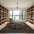 thumbnail image 2 of ODIKA 8'x10' Machine Washable Non-Slip Area Rug, Antique Peacock Blue High Traffic Rug, Blue, 1253585, 2 of 7