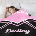 thumbnail image 4 of Cheerleader Cheer Print Personalized Blanket with Name Soft Fleece Throw Blankets for Women Men Birthday Wedding Gift 60X80 inch, 4 of 5
