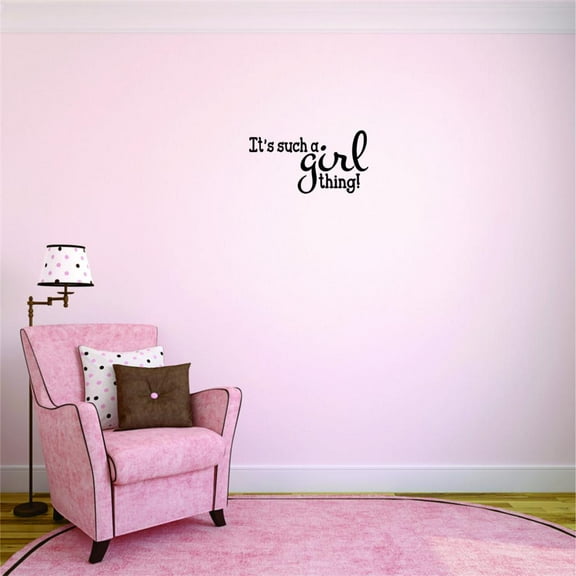 It's Such A ThingVinyl Wall Decal for Home - Teenager Girls Smile Hair Adorable Cute Wall Decal Bedroom Living Room Entry - Removable High Tact - Size: 20 In x 40 In