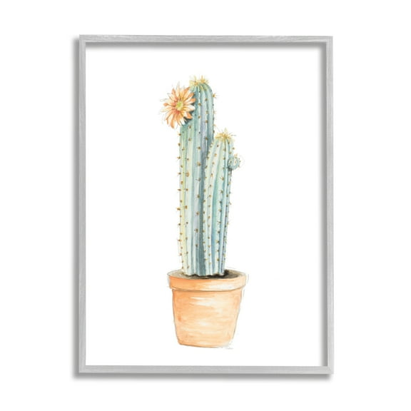 Stupell Industries Flowering Cactus Pop Minimal Southwestern Tones, 11 x 14, Designed by Patricia Pinto