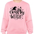 thumbnail image 2 of Crafty Witch Sweatshirt Unisex Large Pink, 2 of 5