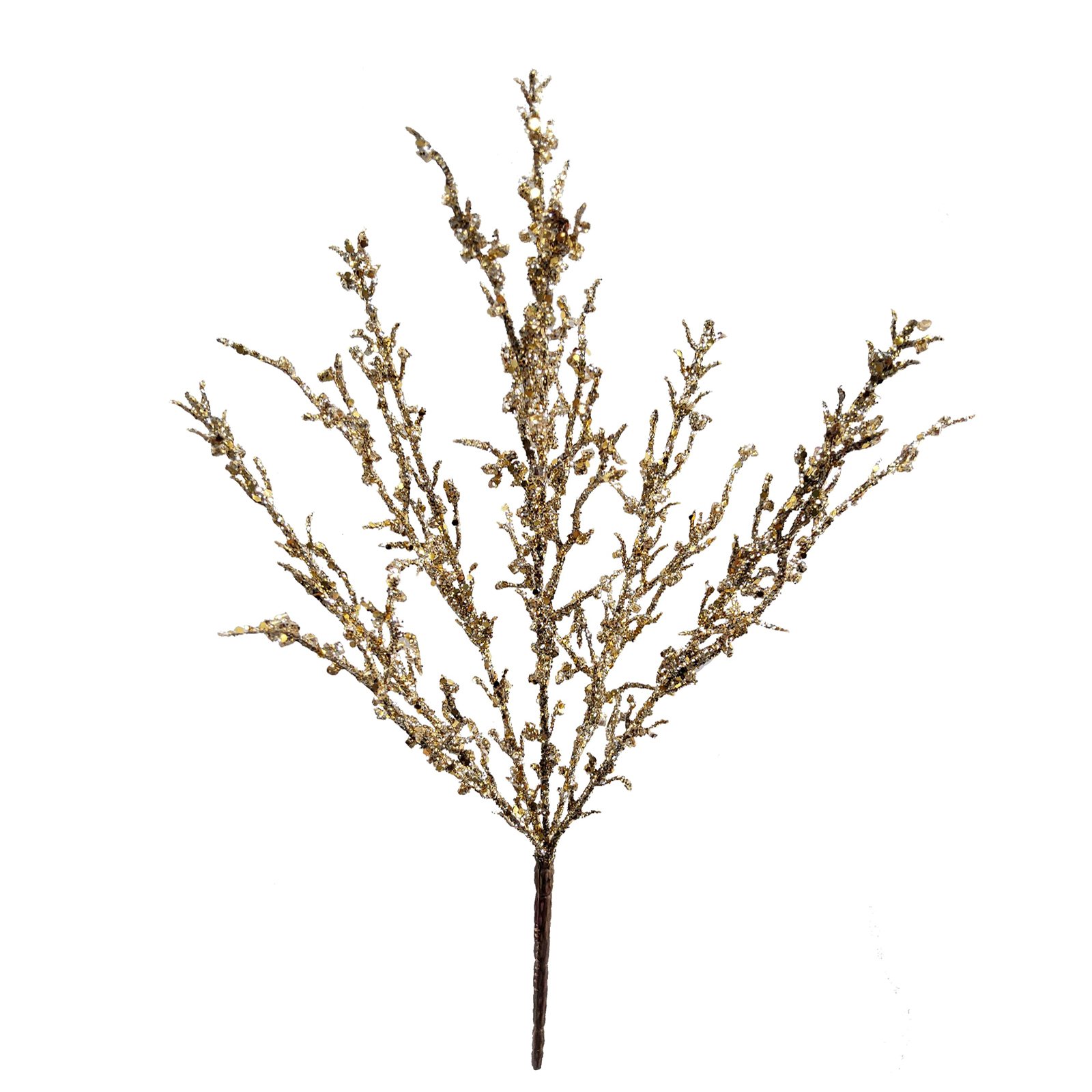 Mainstays 13" Artificial Floral Pick, Polyethylene Gold Glitter Branch