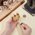thumbnail image 3 of Pet Rhinestone King Crown Rhinestone Dog Crown with Adjustable Strap Party Costume Accessories Golden Queen Crowns for Small Dog Cats, 3 of 8