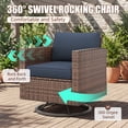 thumbnail image 4 of UDPATIO Patio Furniture Set, 6 Pieces Outdoor Furniture Sets with Rocking Swivel Chairs, Wicker Rattan Outdoor Conversation Set with Storage Table and Waterproof Covers for Backyard, Deck, Porch, 4 of 7